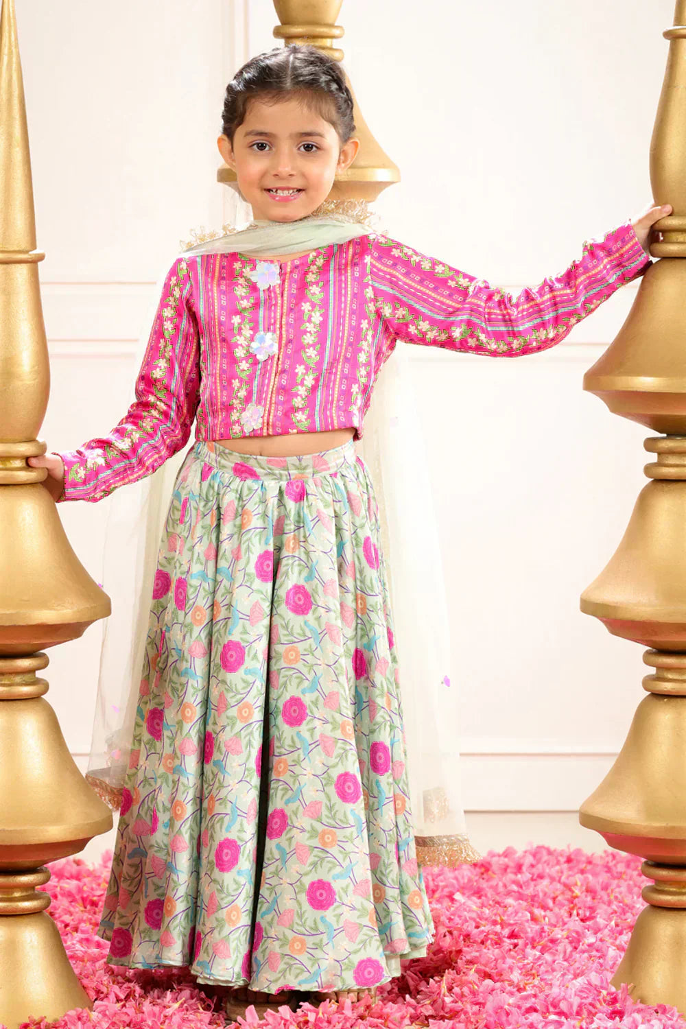 Floral Skirt Top Set - PNK Isha Arora