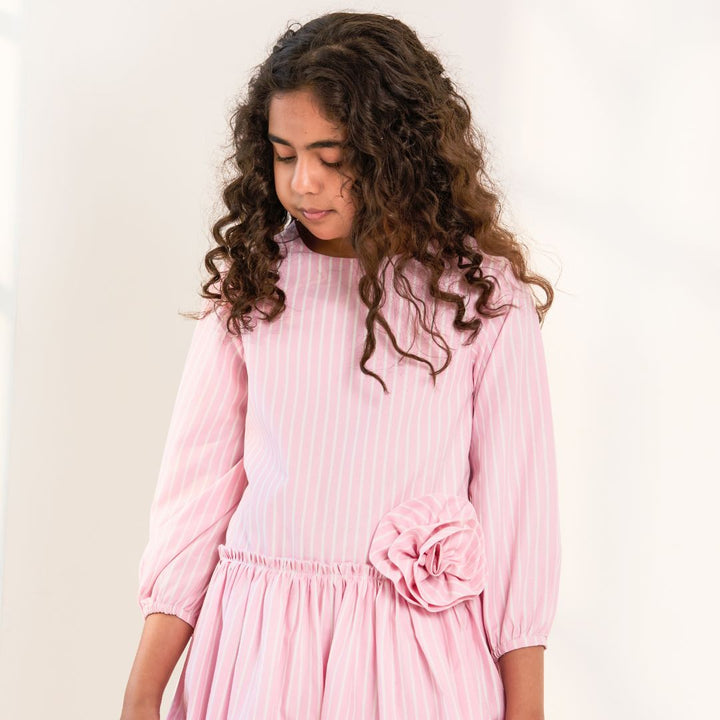Sugar Stripe Long Sleeve Everyday Dress