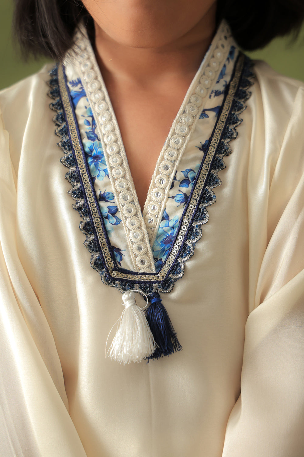 Morrocan Print Kurta With Straight Cut Pant Set