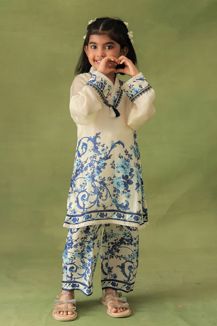 Morrocan Print Kurta With Straight Cut Pant Set