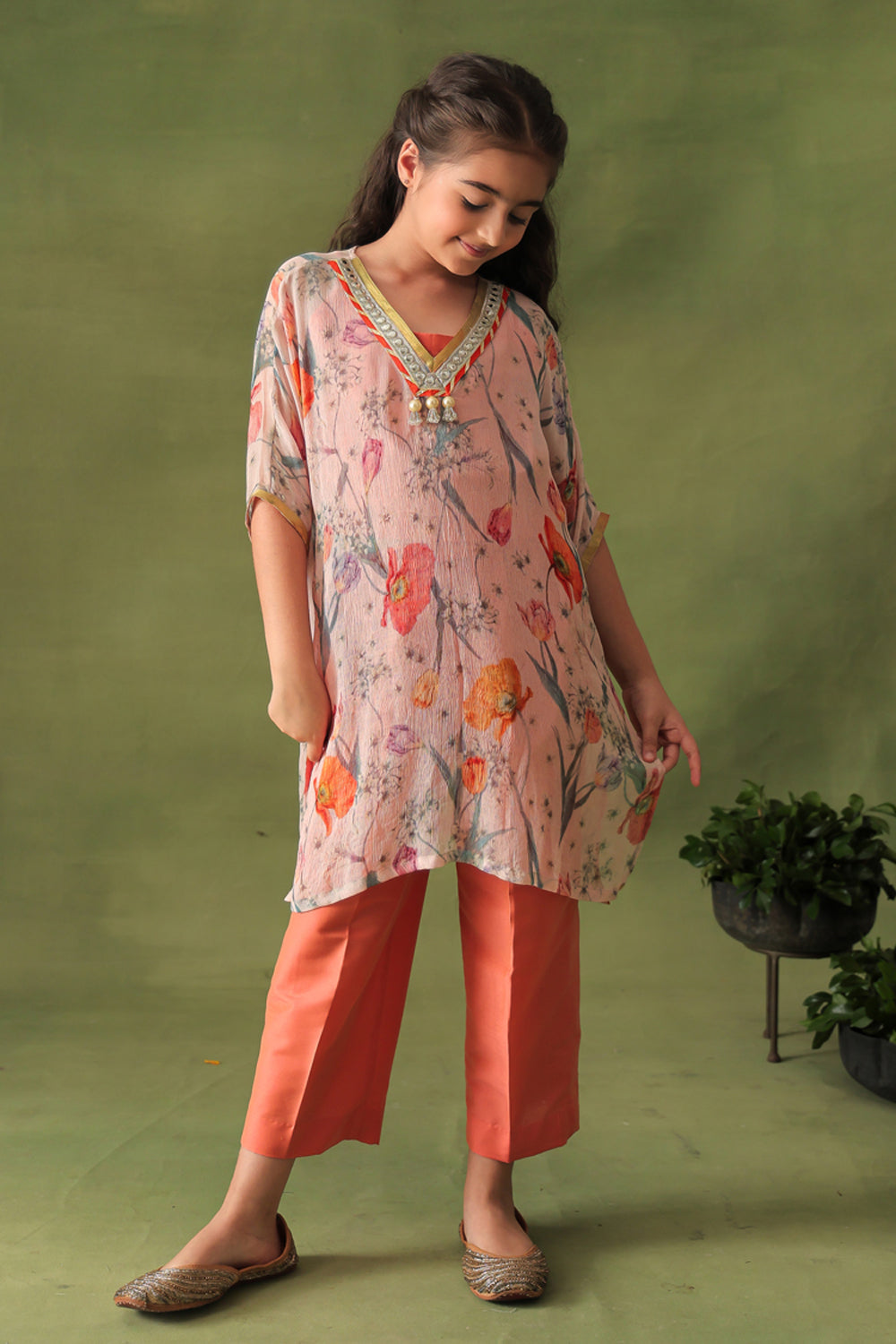 Breezy Rust Floral 3-Piece Co-ord Set