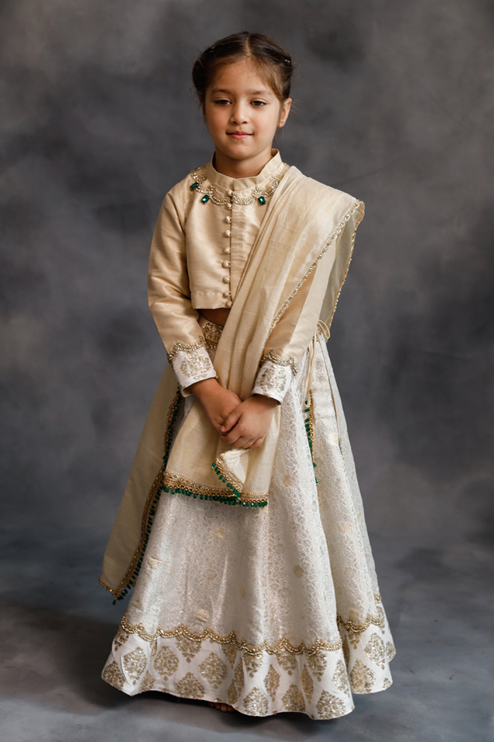 Ivory & Gold Lehenga Set