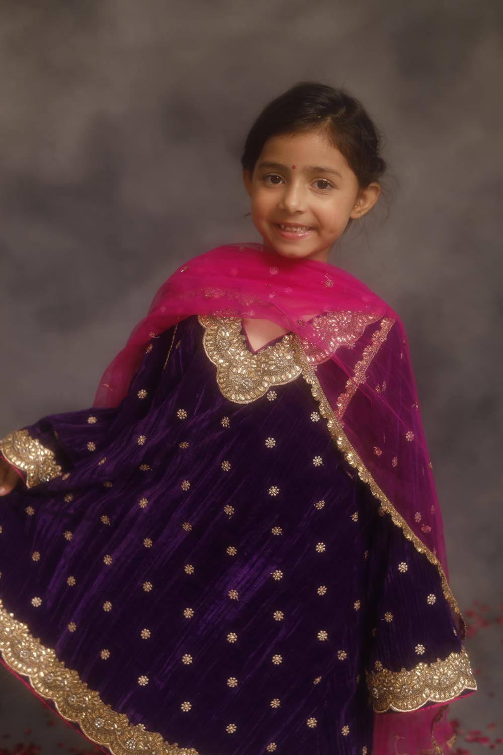 Purple Kurta & Salwar Set