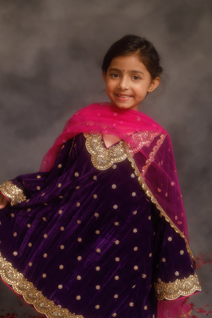 Purple Kurta & Salwar Set