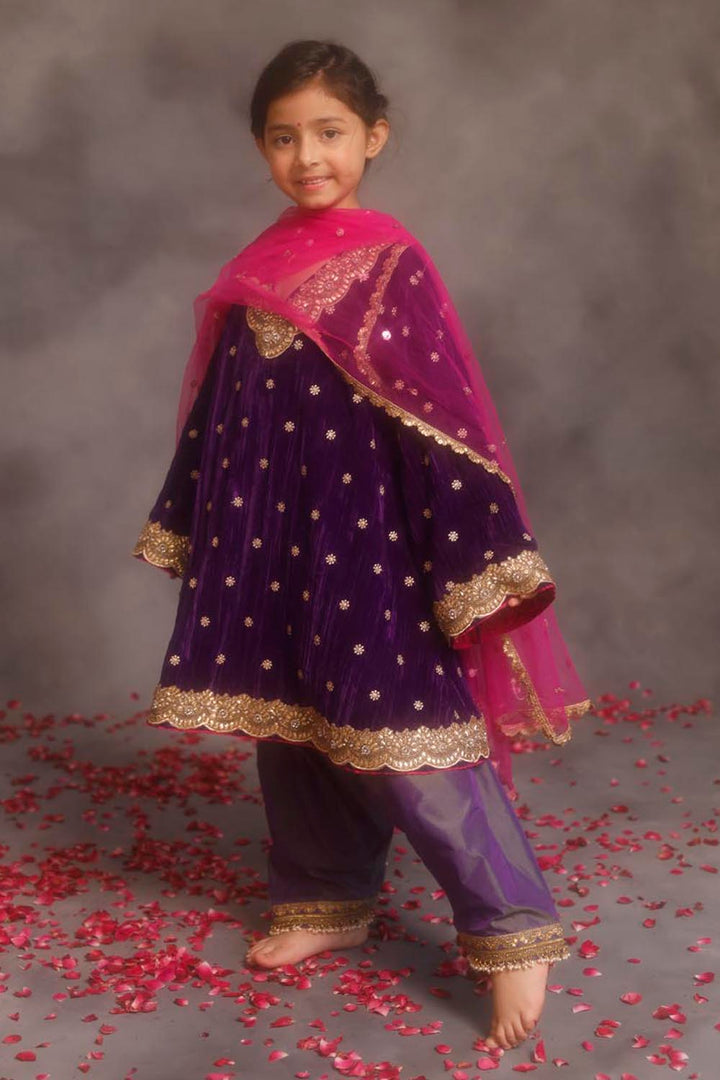 Purple Kurta & Salwar Set