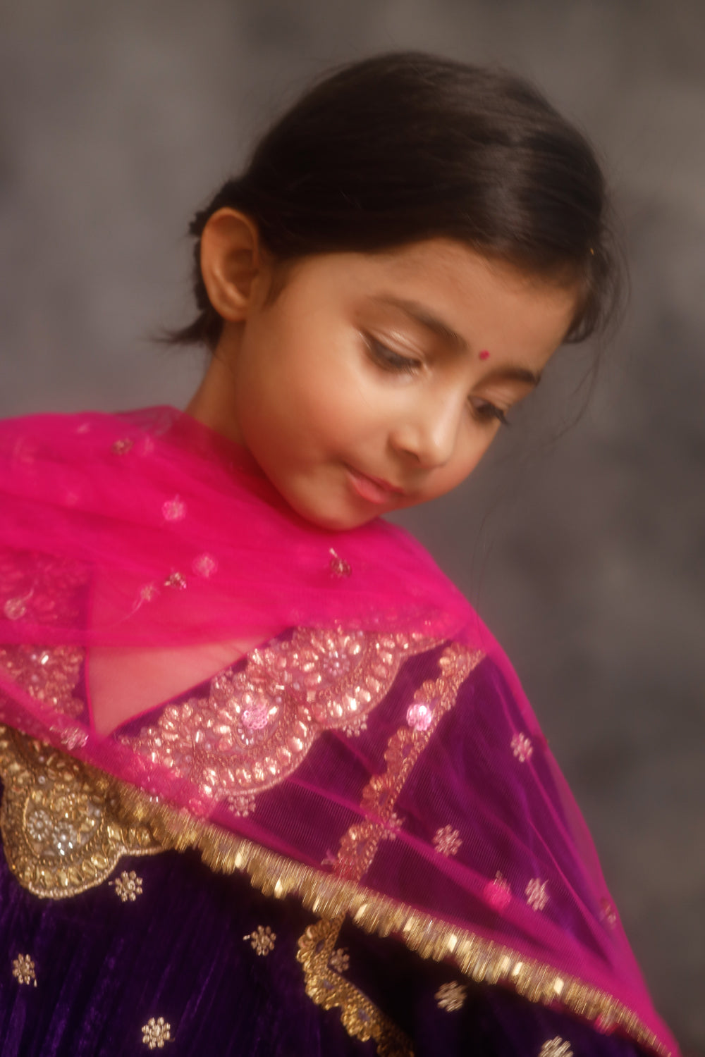 Purple Kurta & Salwar Set