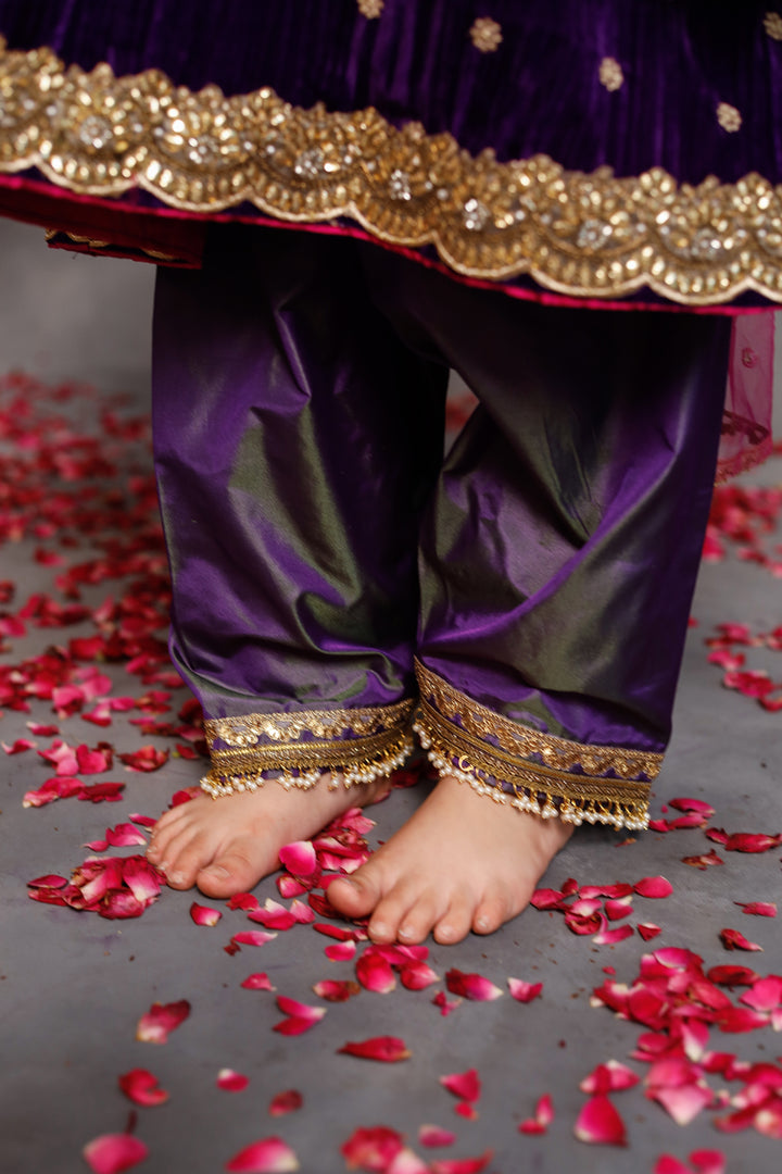 Purple Kurta & Salwar Set