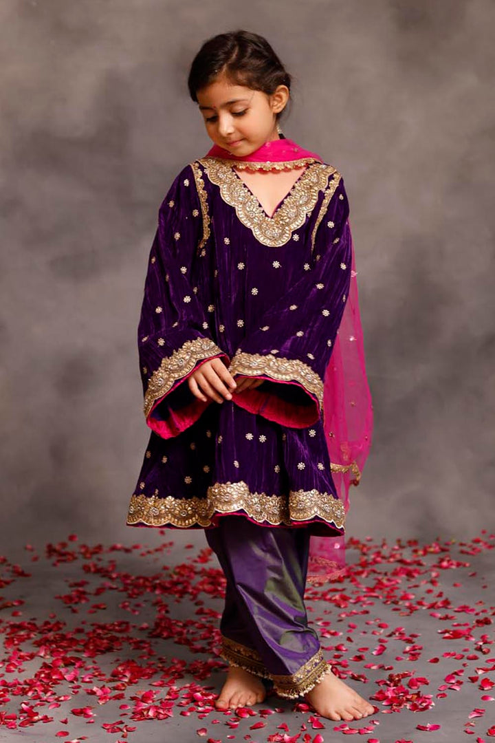 Purple Kurta & Salwar Set