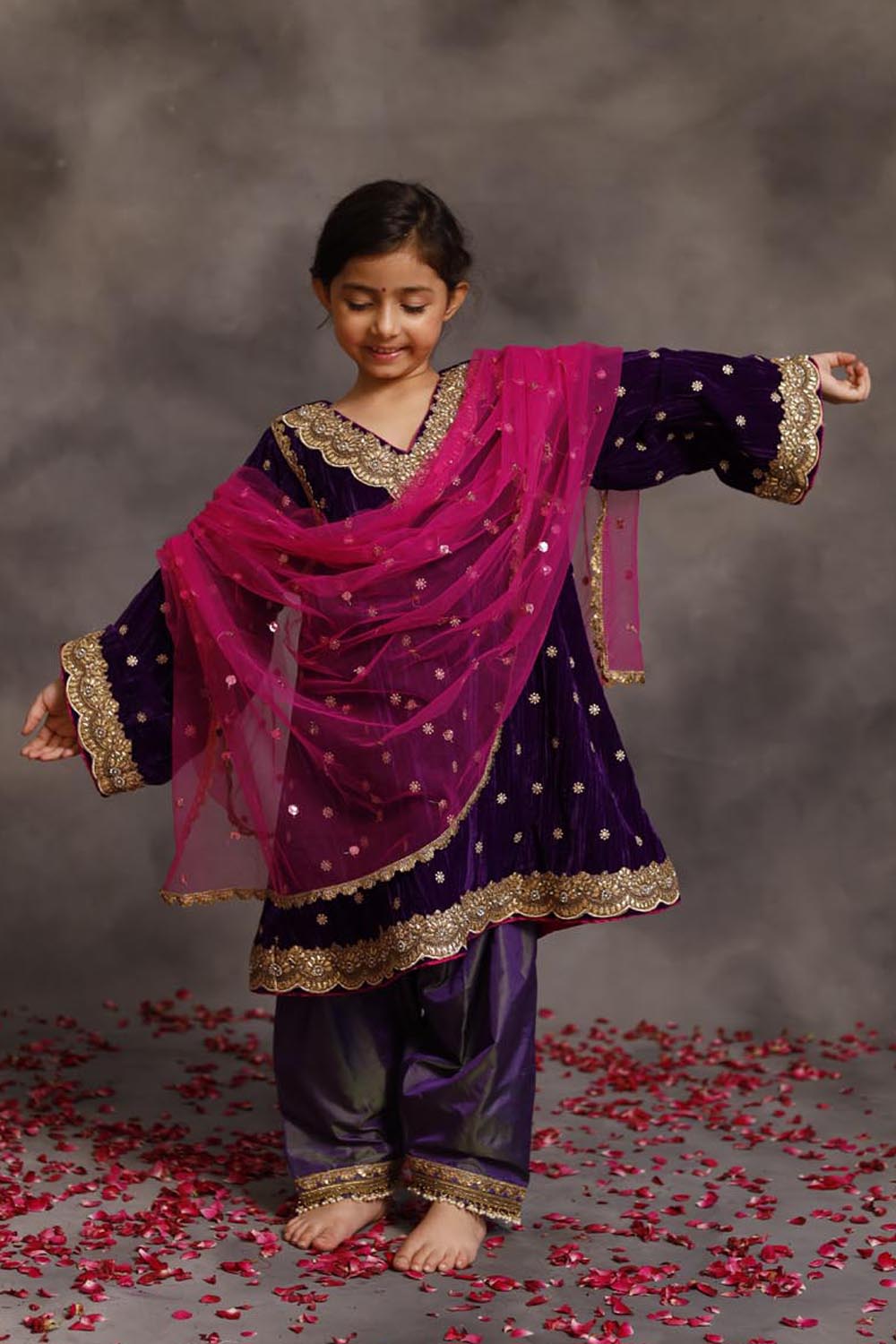 Purple Kurta & Salwar Set