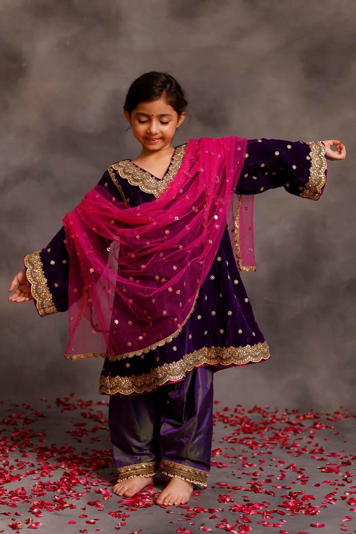 Purple Kurta & Salwar Set