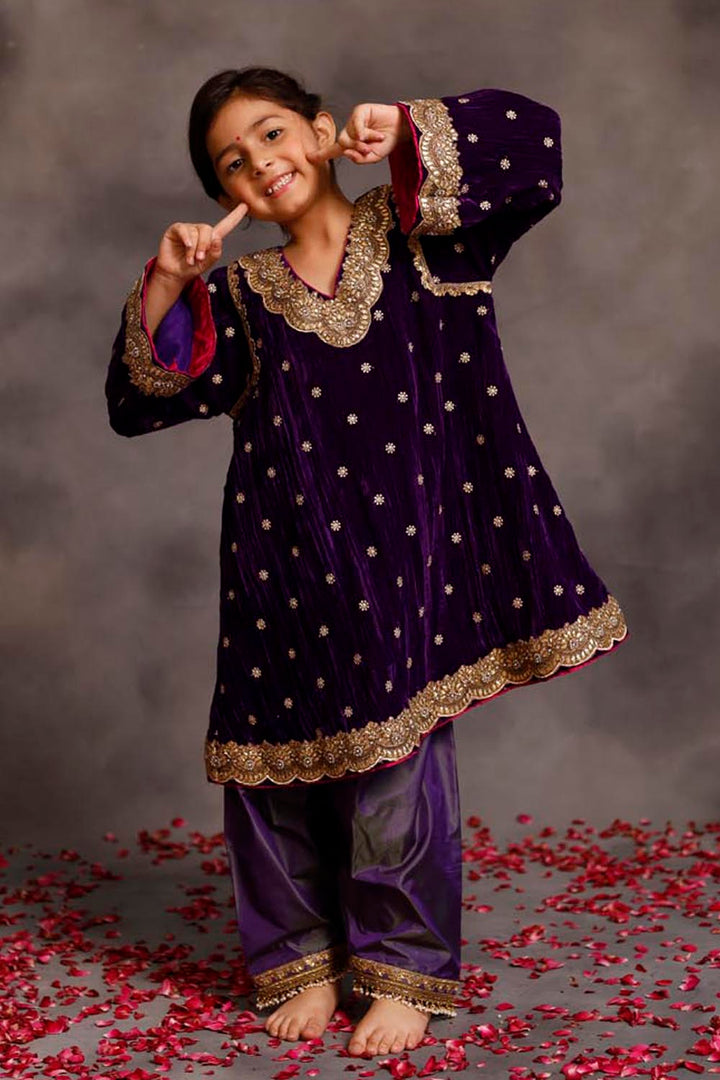 Purple Kurta & Salwar Set