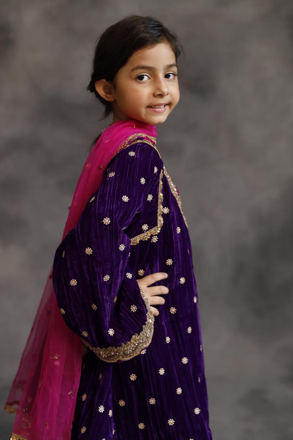 Purple Kurta & Salwar Set