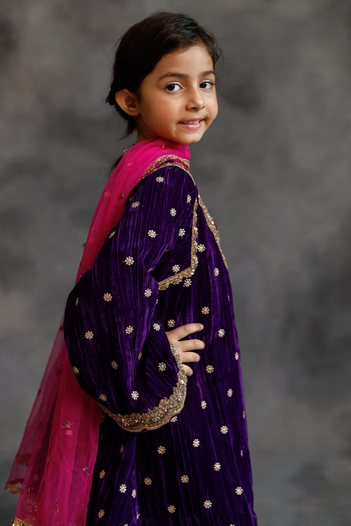 Purple Kurta & Salwar Set