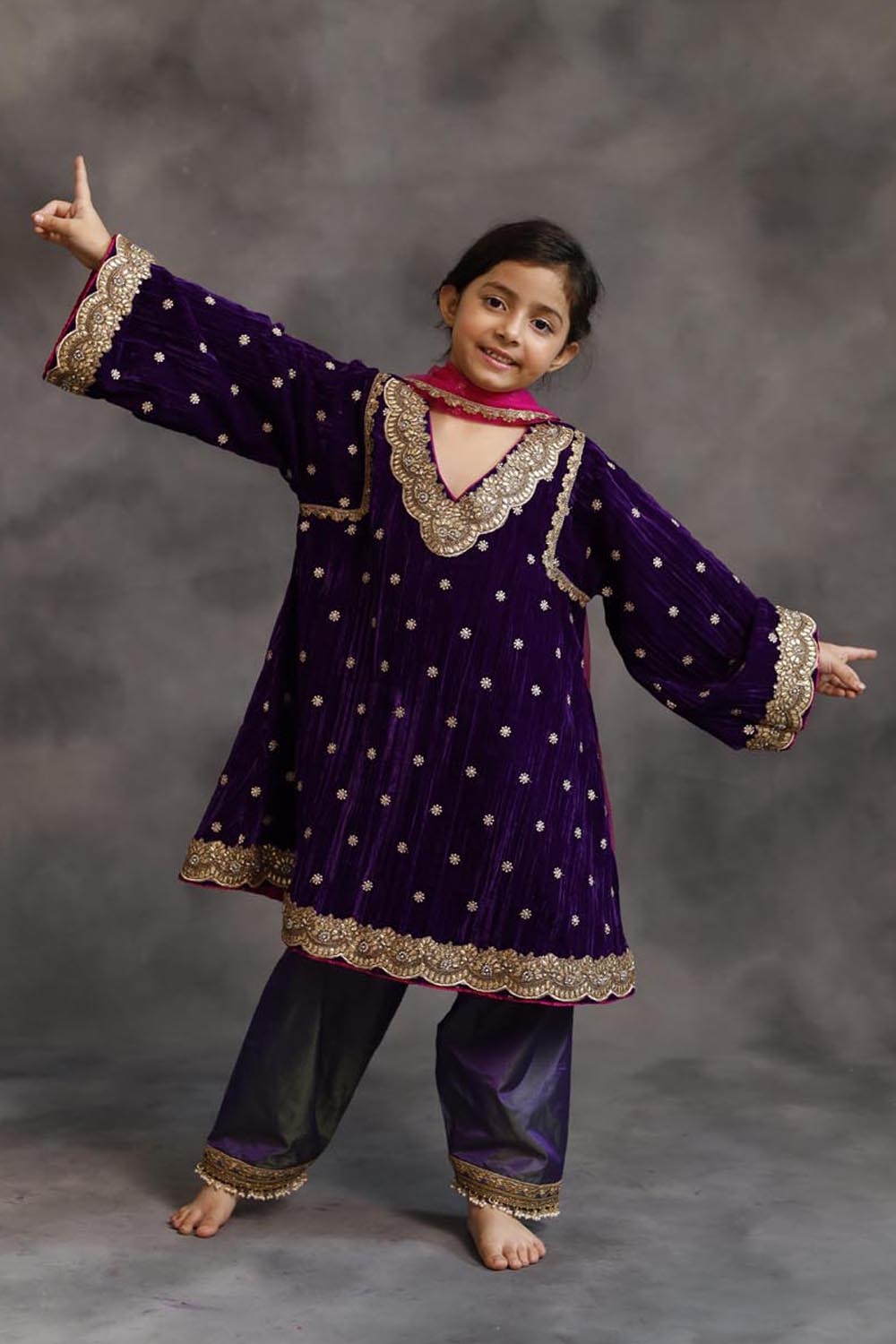 Purple Kurta & Salwar Set