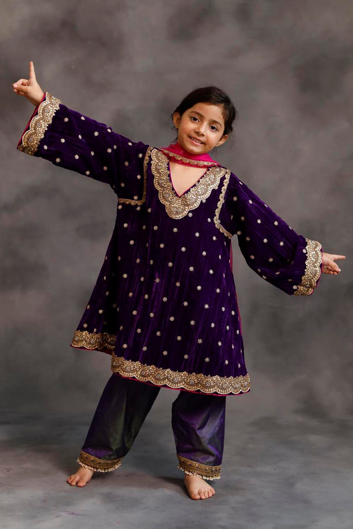 Purple Kurta & Salwar Set