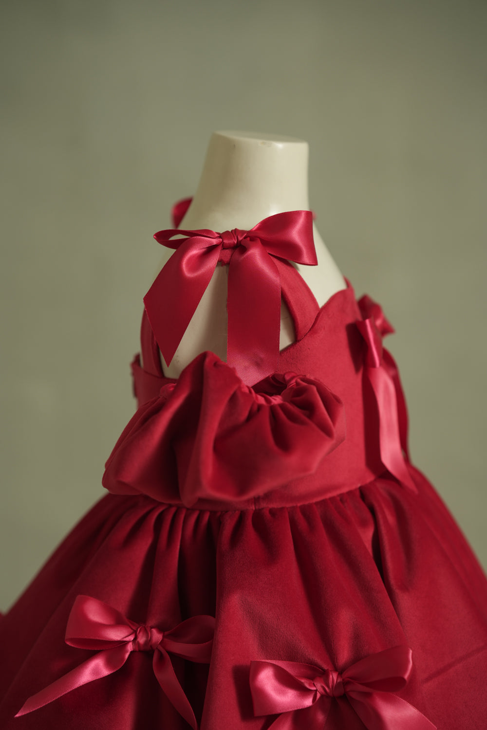 The Wrapped in Ruby Velvet Dress