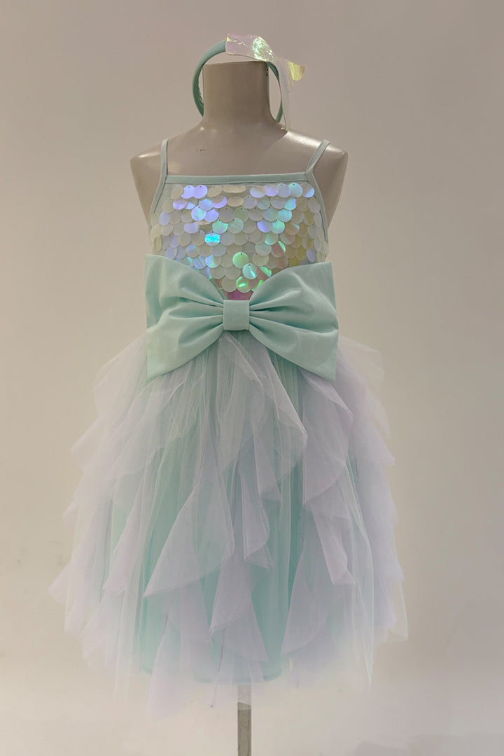 Mermaid Swirls Aqua & Purple Dress