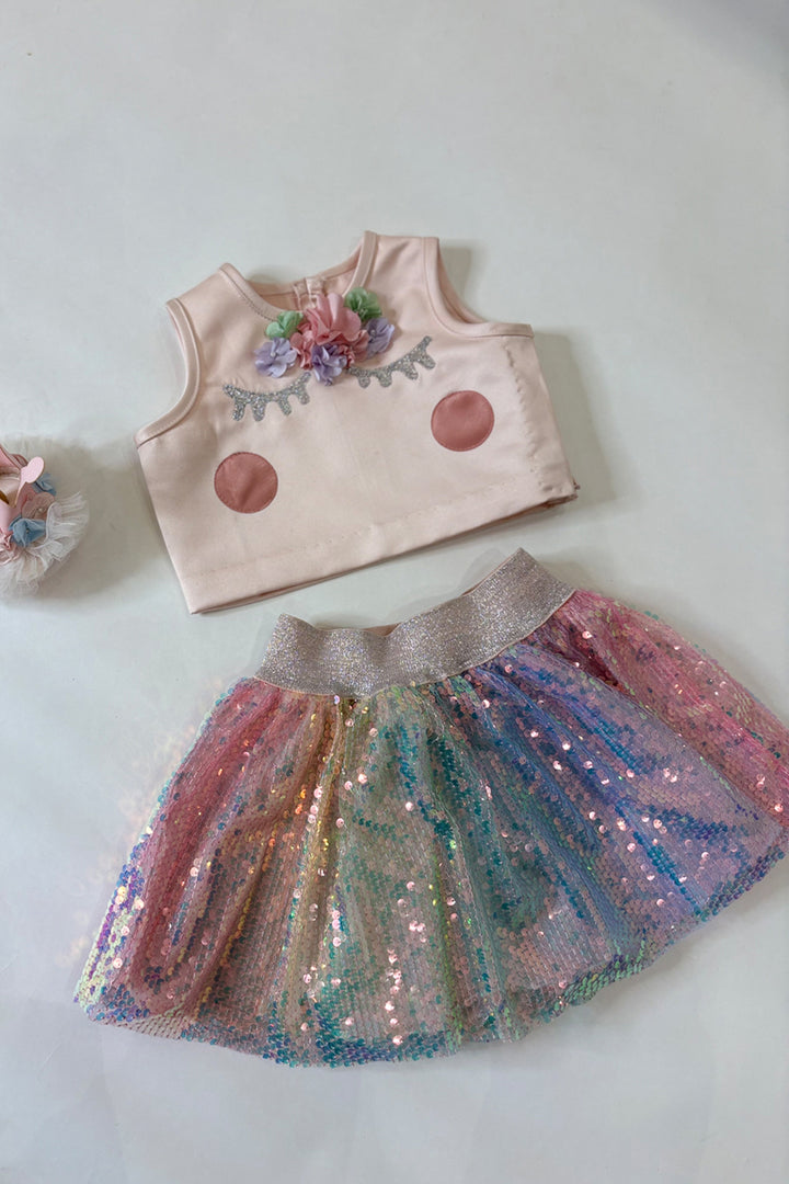 Rainbow Skirt & Unicorn Top Set
