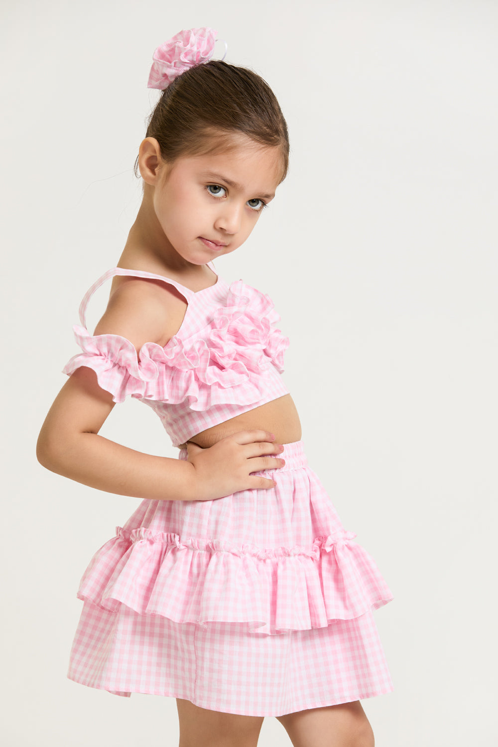The Pink Bubblegum Gingham Two-Piece Set