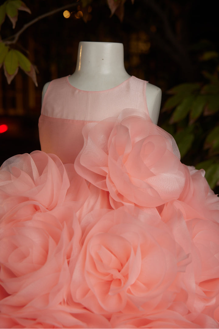 Peach Flower Bloom Dress