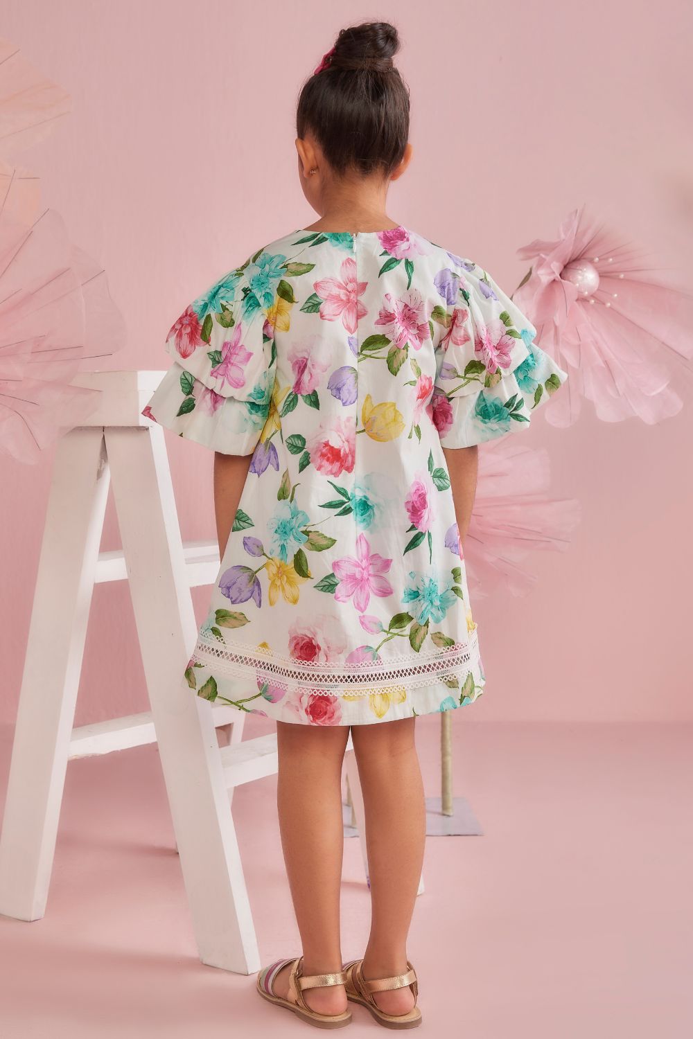 Multicolour Floral Print Shift Dress