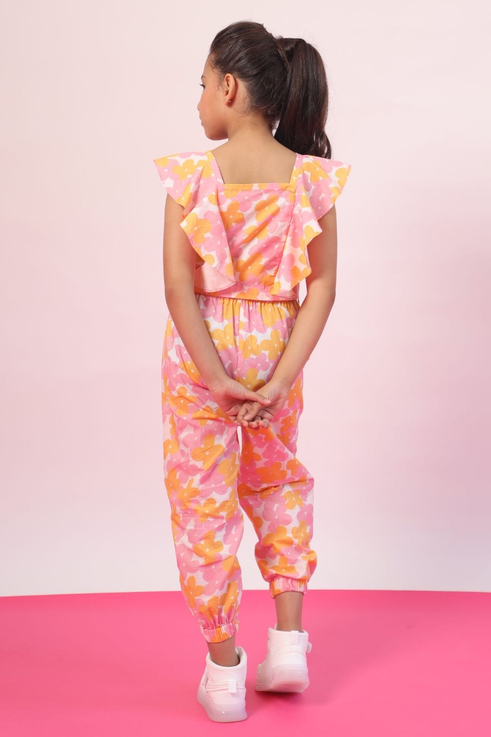 Flower Burst Co-ord Set – Pink Kids Co-ord Set | PNK – Isha Arora India