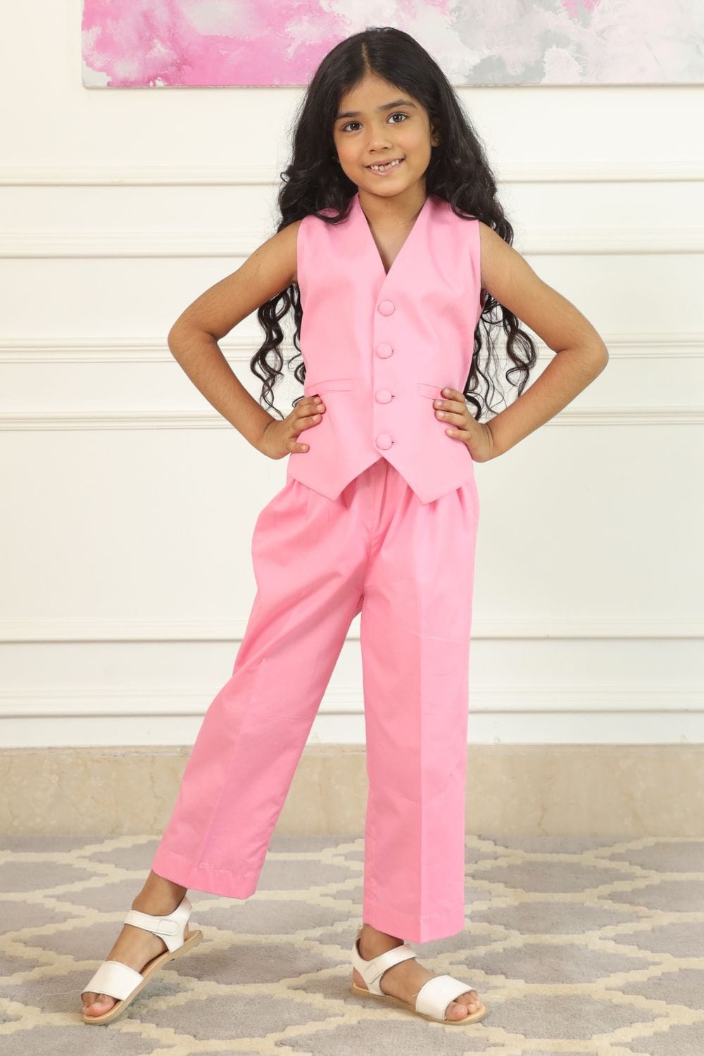 Miss Boss Little' - Pink Co-ord Set – Pink Kids Co-ord Set | PNK – Isha Arora India