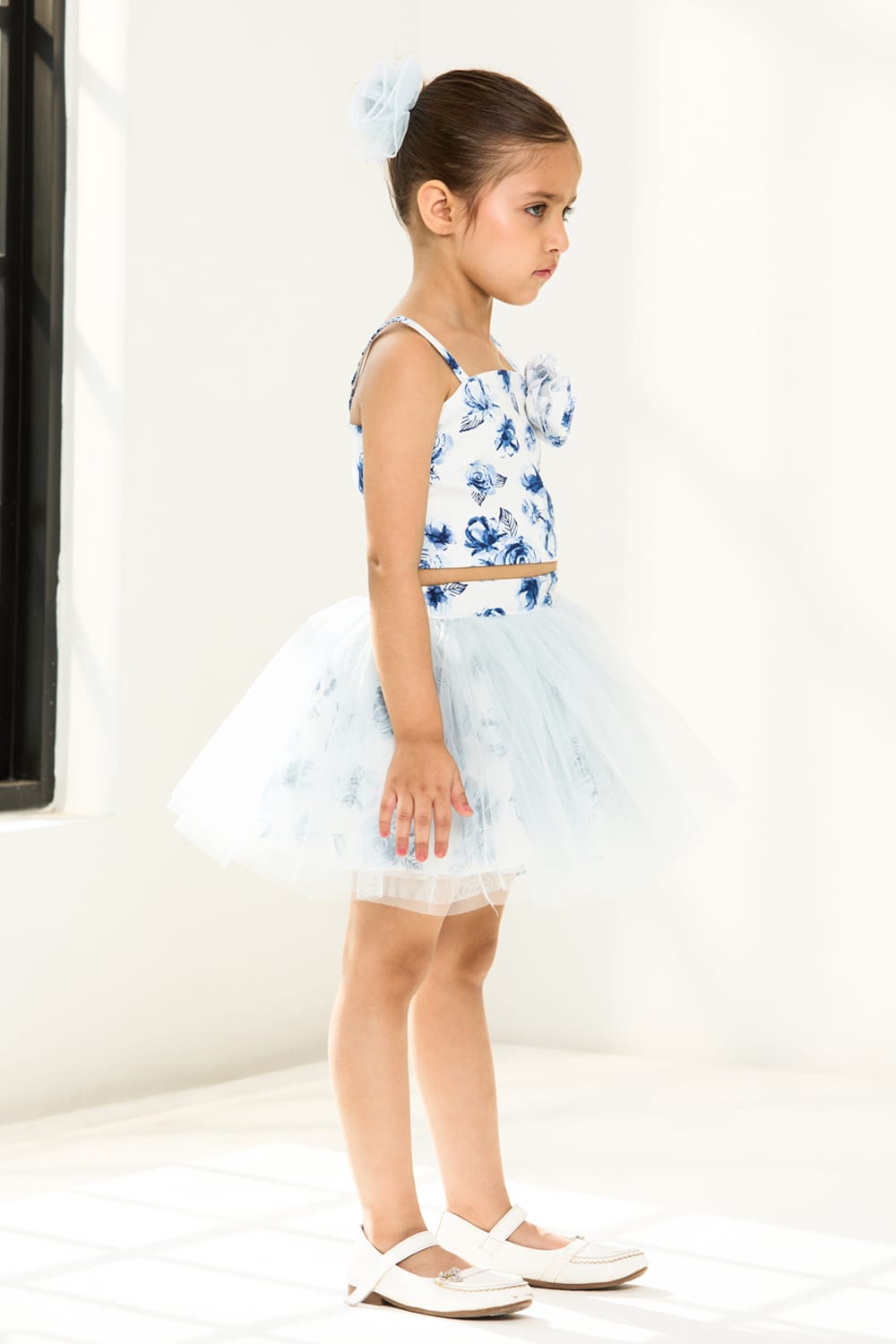 The Blue Rose 2 Piece Set – Blue Kids Co-ord Set | PNK – Isha Arora India