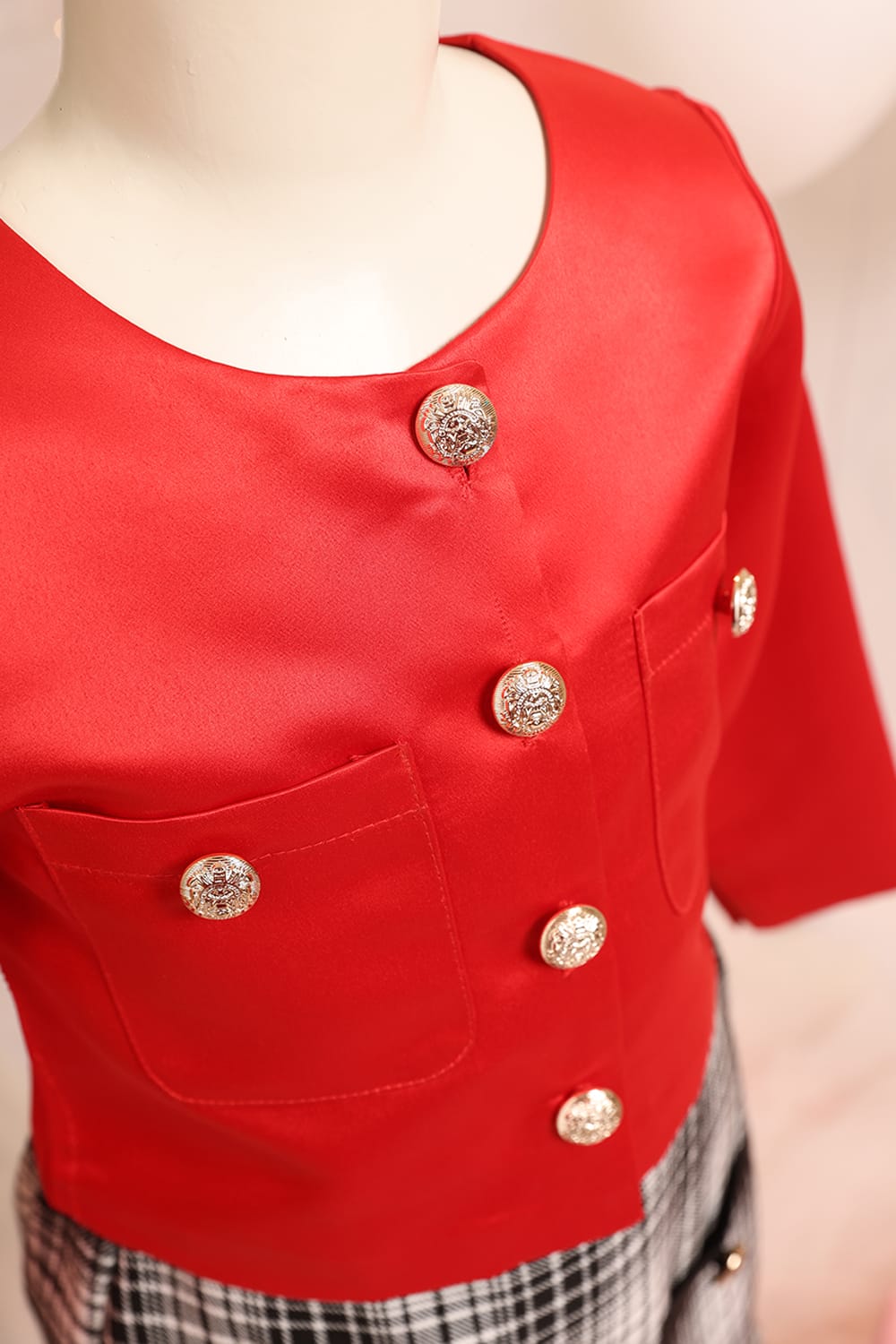 The Holiday Skirt Top Set – Red Kids Co-ord Set | PNK – Isha Arora India