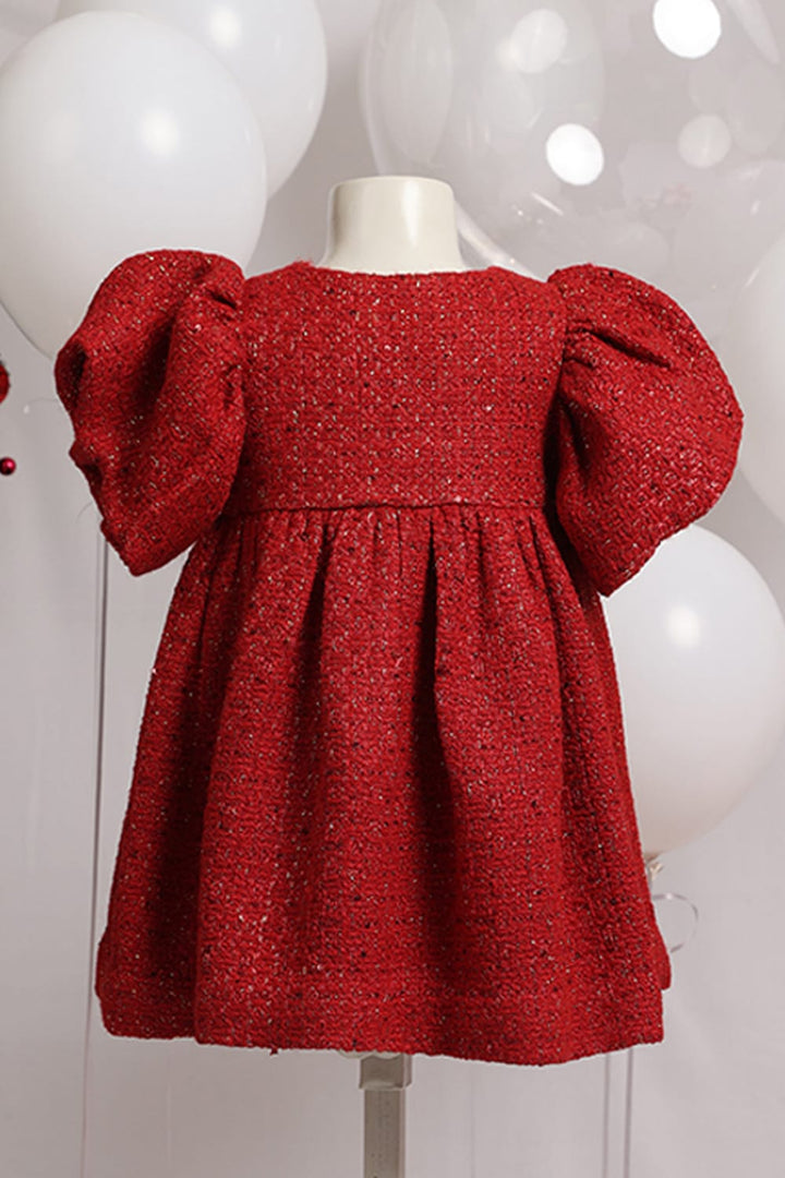 A Santa Surprise Dress – Black Designer Dress for Girls | PNK – Isha Arora India