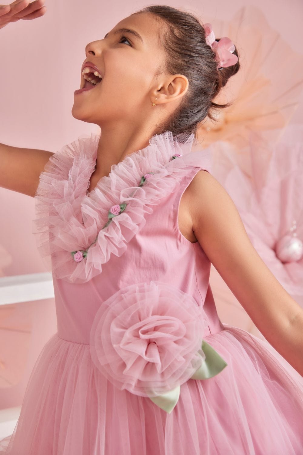 Candy Pink Dress – Pink Designer Dress for Girls | PNK – Isha Arora India