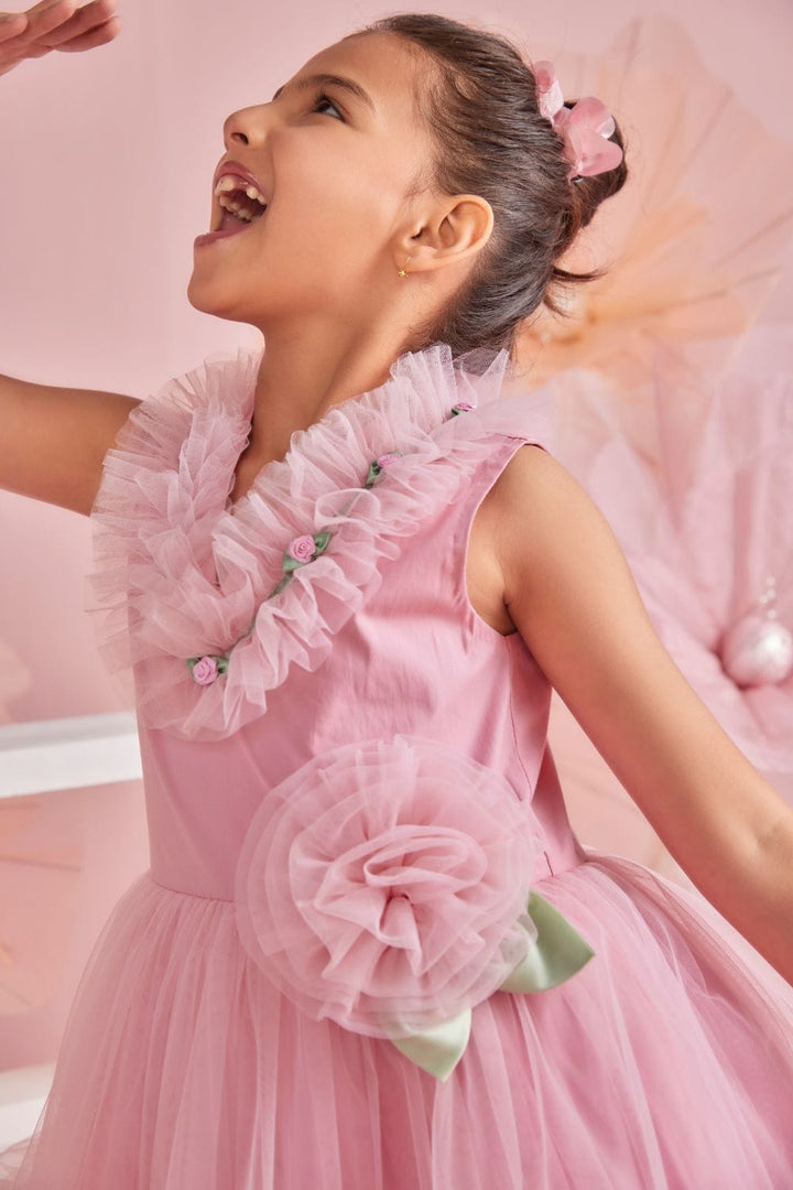 Candy Pink Dress – Pink Designer Dress for Girls | PNK – Isha Arora India