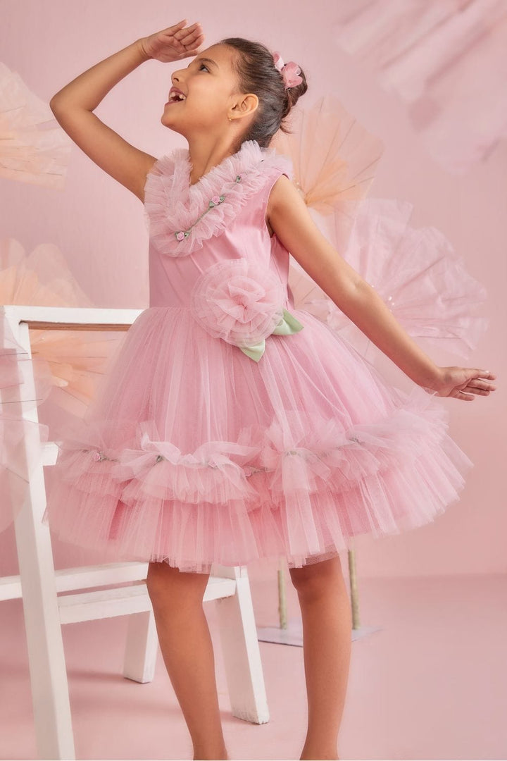 Candy Pink Dress – Pink Designer Dress for Girls | PNK – Isha Arora India