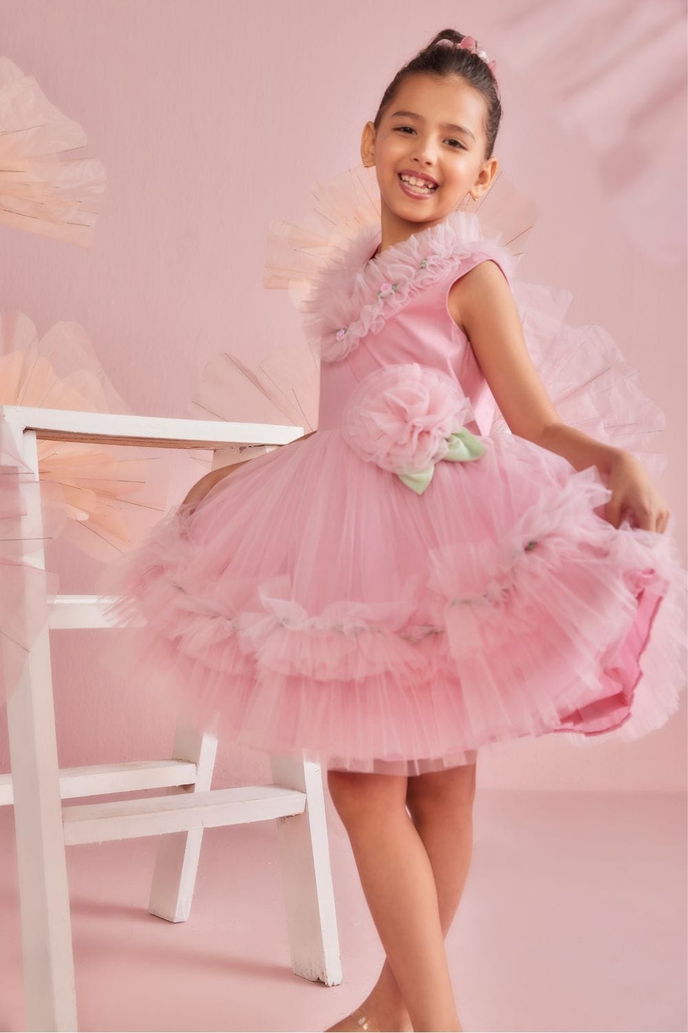 Candy Pink Dress – Pink Designer Dress for Girls | PNK – Isha Arora India