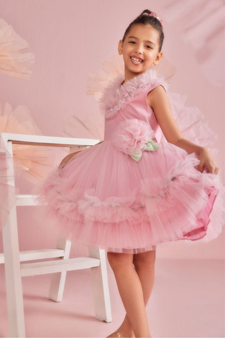 Candy Pink Dress – Pink Designer Dress for Girls | PNK – Isha Arora India