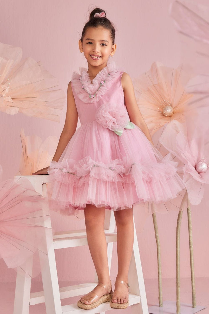Candy Pink Dress – Pink Designer Dress for Girls | PNK – Isha Arora India