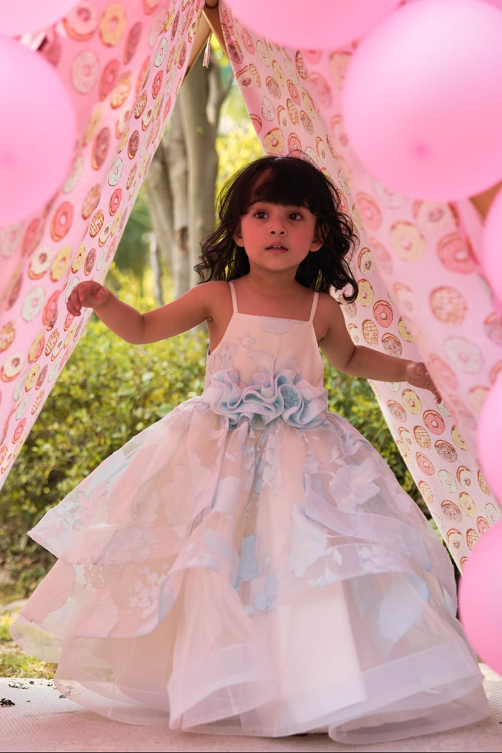 Dreamy Pale Blue Princess Gown – Blue Designer Dress for Girls | PNK – Isha Arora India