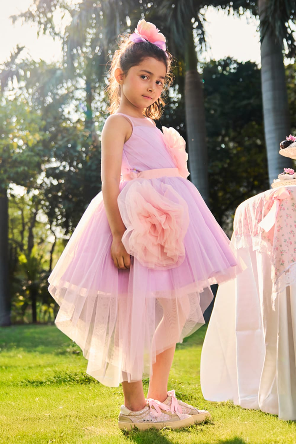 I Am Rapunzel Purple Dress – Purple Designer Dress for Girls | PNK – Isha Arora India