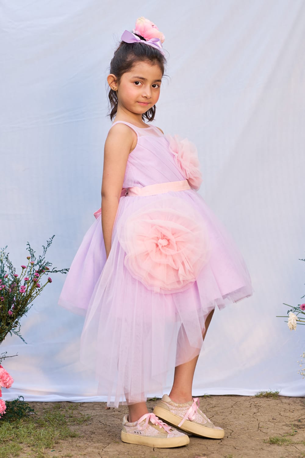 I Am Rapunzel Purple Dress – Purple Designer Dress for Girls | PNK – Isha Arora India