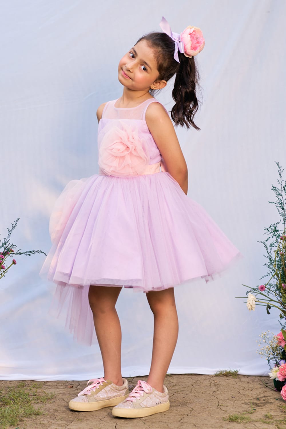 I Am Rapunzel Purple Dress – Purple Designer Dress for Girls | PNK – Isha Arora India