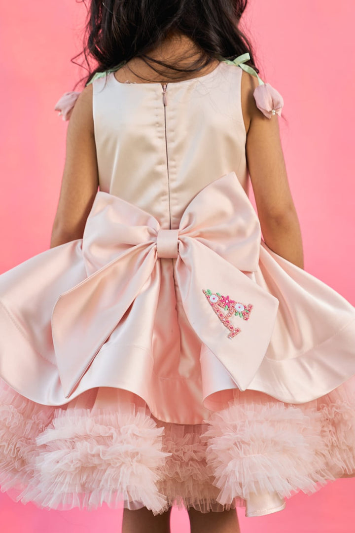 I Love Tulips Pink Birthday Dress – Purple Designer Dress for Girls | PNK – Isha Arora India