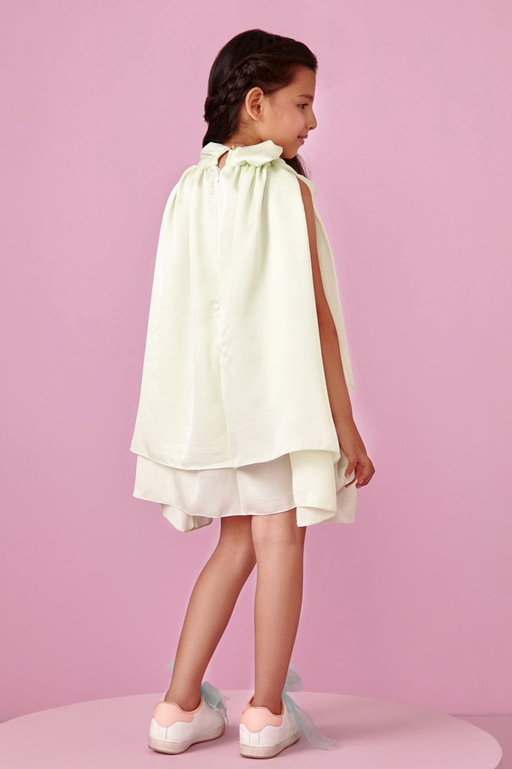 Lime-Ice Dress – Yellow Designer Dress for Girls | PNK – Isha Arora India