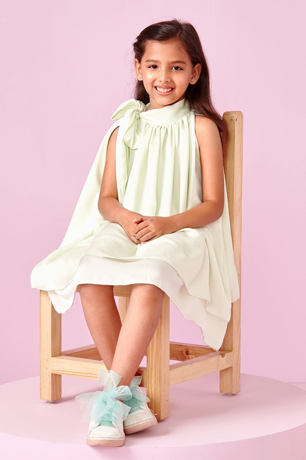 Lime-Ice Dress – Yellow Designer Dress for Girls | PNK – Isha Arora India