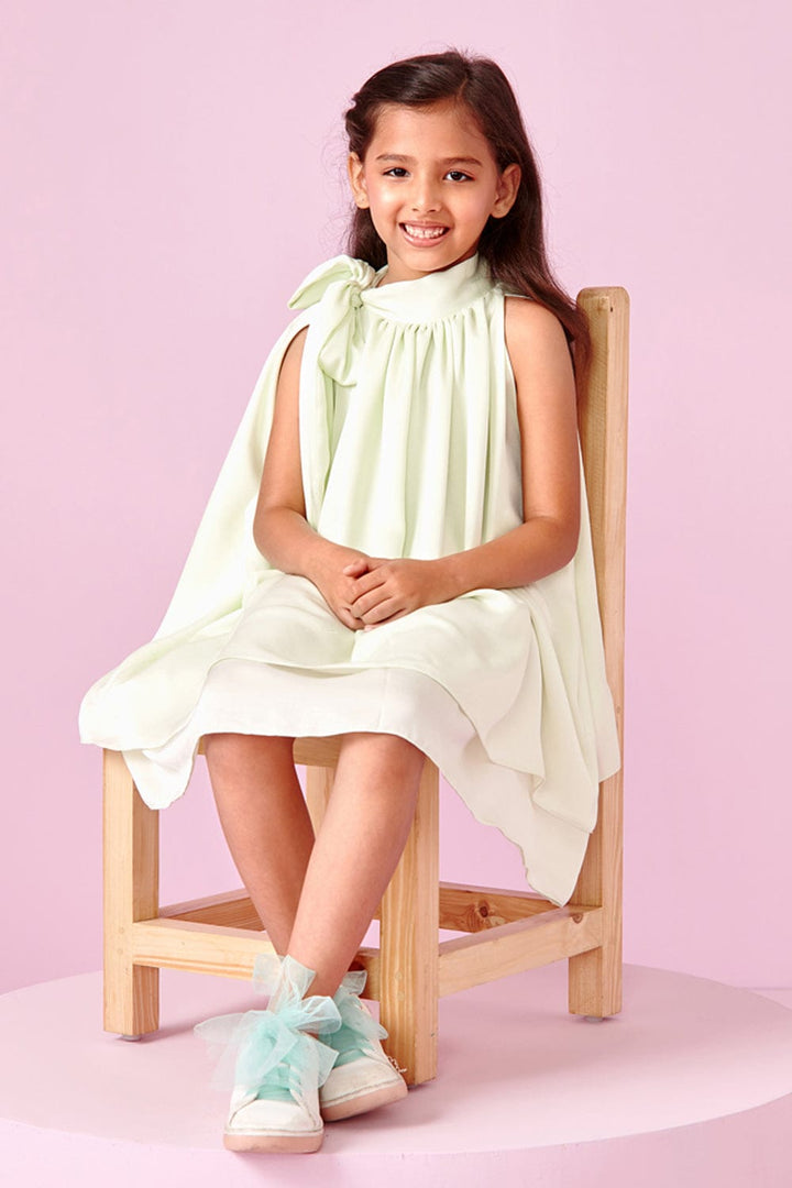 Lime-Ice Dress – Yellow Designer Dress for Girls | PNK – Isha Arora India