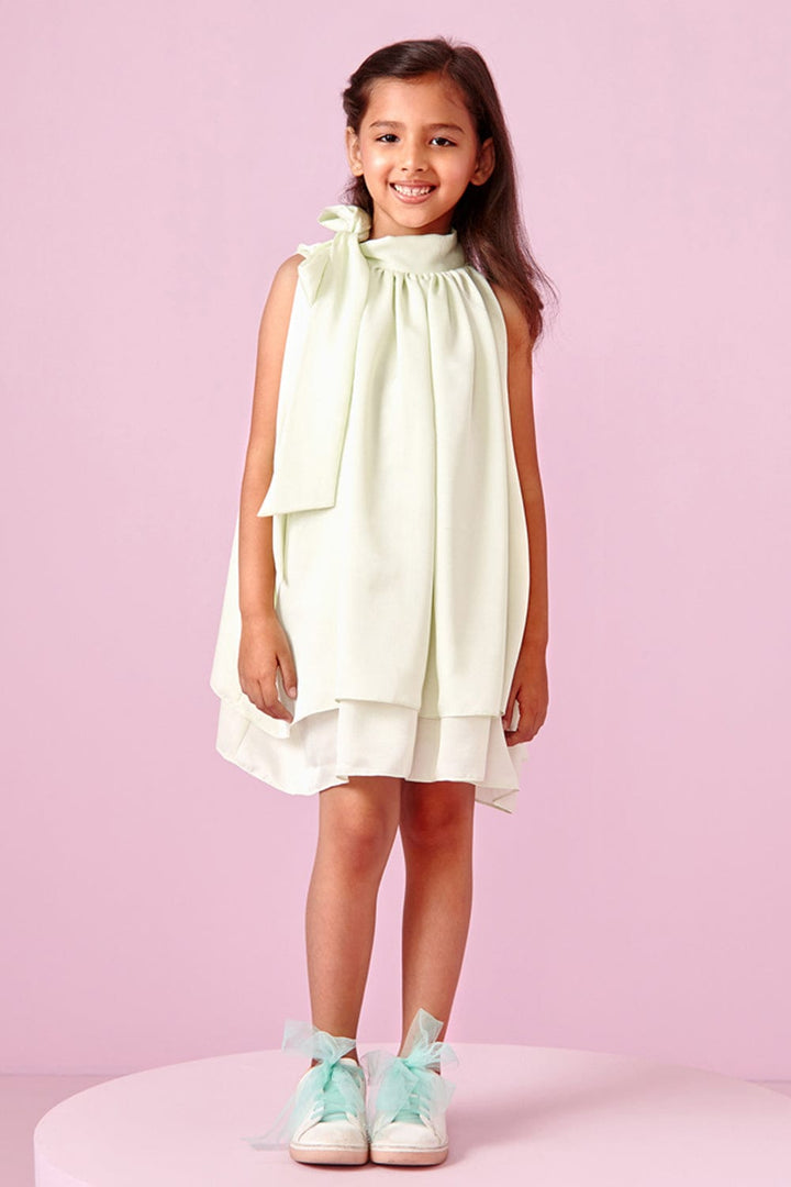 Lime-Ice Dress – Yellow Designer Dress for Girls | PNK – Isha Arora India