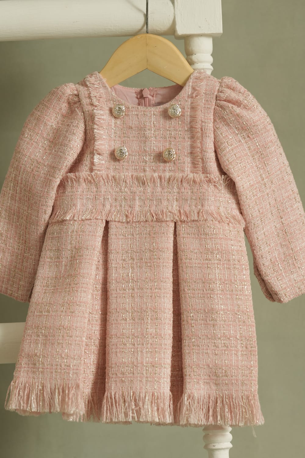 Mademoiselle' Frosted Pink Dress – Pink Designer Dress for Girls | PNK – Isha Arora India