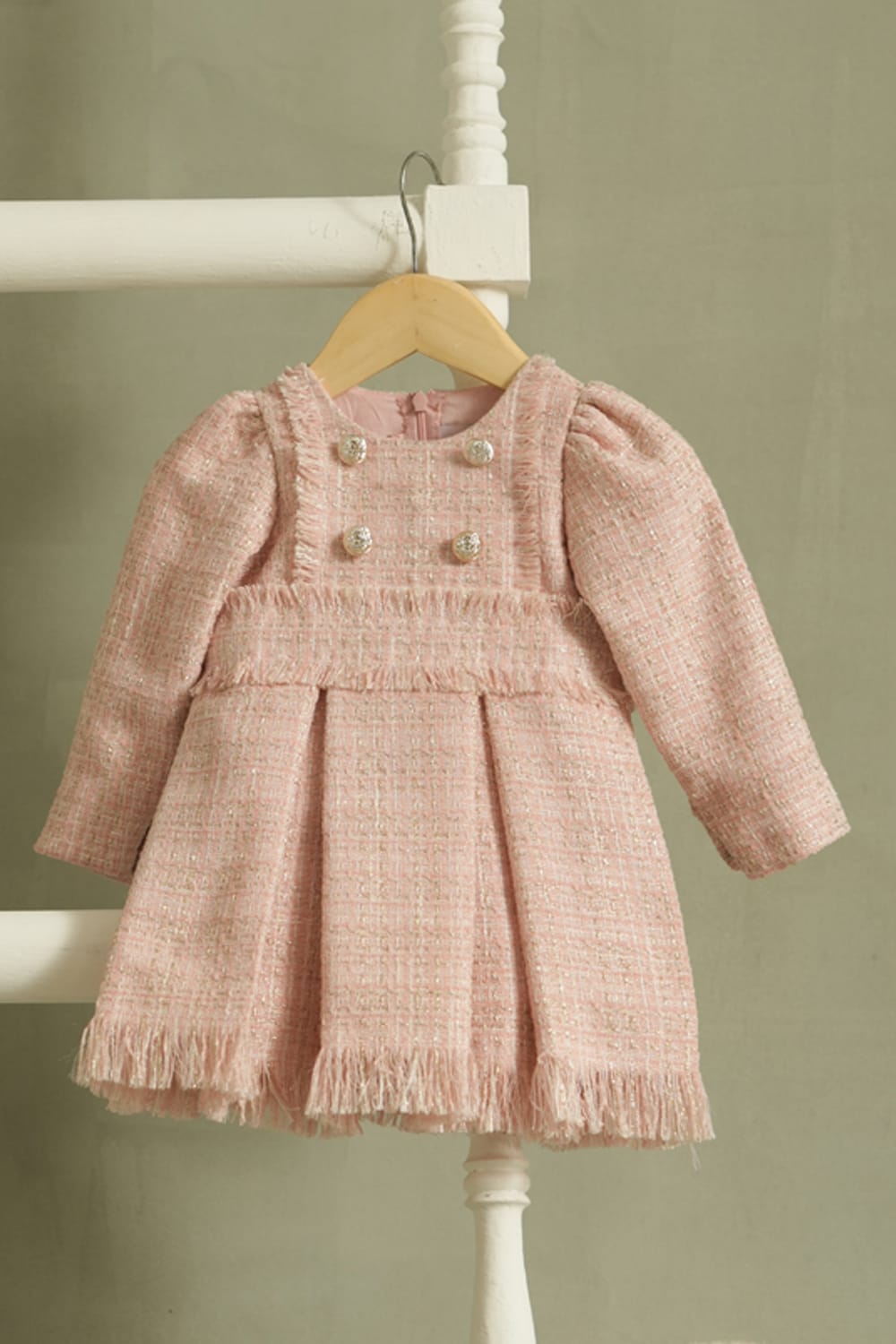 Mademoiselle' Frosted Pink Dress – Pink Designer Dress for Girls | PNK – Isha Arora India