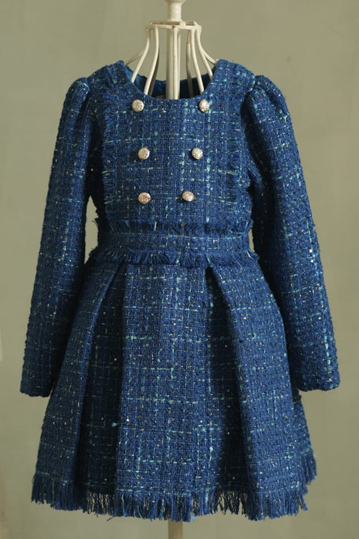 Mademoiselle' Midnight Fable Dress – Blue Designer Dress for Girls | PNK – Isha Arora India