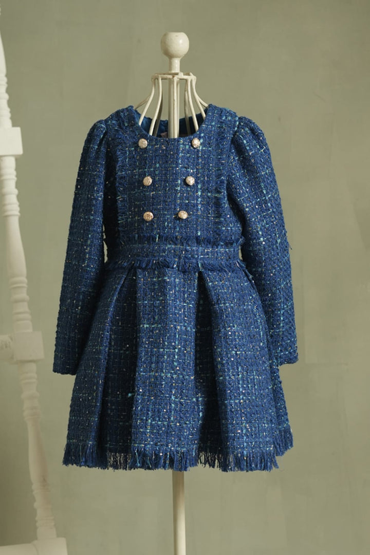 Mademoiselle' Midnight Fable Dress – Blue Designer Dress for Girls | PNK – Isha Arora India