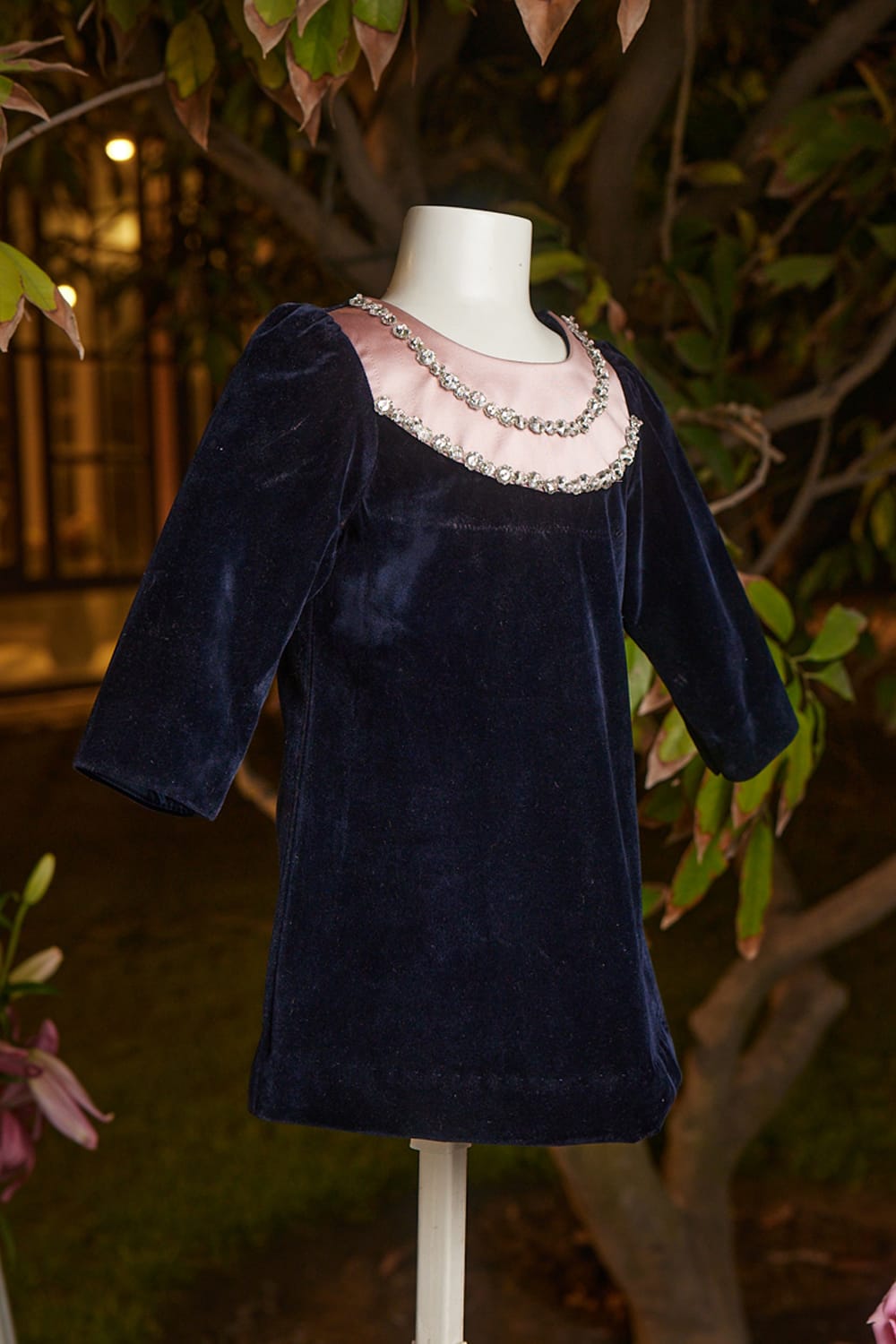 Miss Sparkles Dress – Blue Designer Dress for Girls | PNK – Isha Arora India